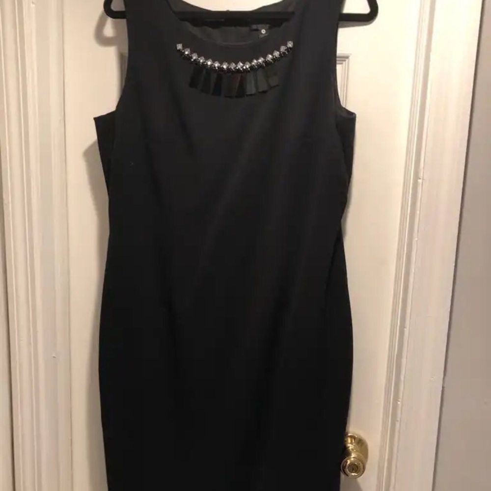 Worthington Black Embellished Sheath Midi Dress